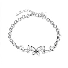 Gorgeous silver plated charm bracelet Twisted Heart pulsera jewellery HBH 12 ELY