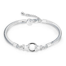 Gorgeous silver plated charm bracelet Twisted Heart pulsera jewellery HBH 12 ELY