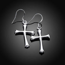 Gorgeous silver plated earing Cross drop ear cuff bijoux femme 38 ELY