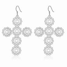 Gorgeous silver plated earing Cross drop ear cuff bijoux femme 38 ELY