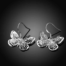 Gorgeous silver plated earrings Butterfly brincos sport 649 ELY