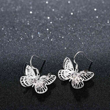 Gorgeous silver plated earrings Butterfly brincos sport 649 ELY
