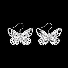 Gorgeous silver plated earrings Butterfly brincos sport 649 ELY