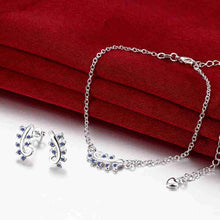 Gorgeous silver plated jewelry set pruple leaf earrings+Anklet african jewelry set margarida 48 ELY