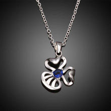 Gorgeous silver plated pendant clover flowers choker bijoux361 ELY