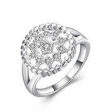 Gorgeous silver rings Hollow circular insets anillos bear bone 58 ELY