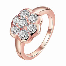 18K Gold Plating Engagement rings Large flower set crystal aliancas Jewelry European Style ELY