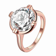 18K Gold Plating Engagement rings Large flower set crystal aliancas Jewelry European Style ELY