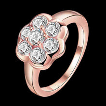 18K Gold Plating Engagement rings Large flower set crystal aliancas Jewelry European Style ELY