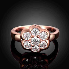 18K Gold Plating Engagement rings Large flower set crystal aliancas Jewelry European Style ELY