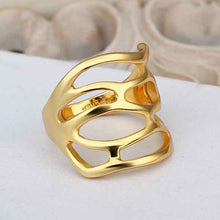 18K Gold Plating wedding ring gold pierced anillos bear fine jewelry195 ELY