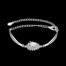 925 silver bracelets &amp; bangles crystal flower pulsera collier plastron STVH 54 ELY