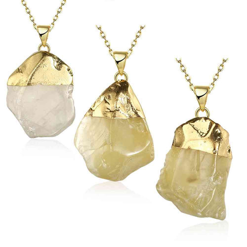 Quartz Crystal statement necklace Casual Stone collares mujer293 ELY