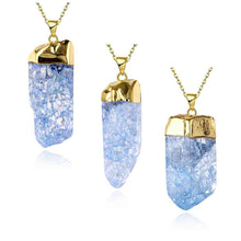 Quartz Crystal statement necklace Casual Stone collares mujer293 ELY