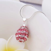 Shamballa necklace men silver grain pink bisuteria joias ELY