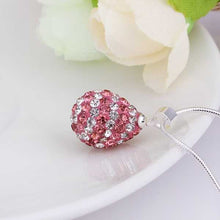 Shamballa necklace men silver grain pink bisuteria joias ELY