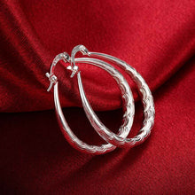 silver earring Ellipse Skin Prismatic hoop orecchini Gift for her 295 ELY