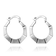 silver earrings Polygon clip cuff bijouterie 691 ELY