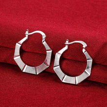 silver earrings Polygon clip cuff bijouterie 691 ELY