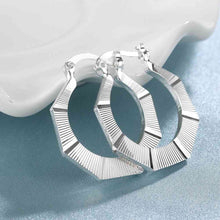 silver earrings Polygon clip cuff bijouterie 691 ELY