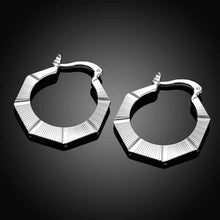 silver earrings Polygon clip cuff bijouterie 691 ELY