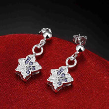 silver earrings Star crystal drop cufflinks prices in euros 245 ELY