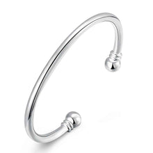 silver friendship bangle Double Balls women bracelet love SMTB 27 ELY