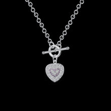 silver necklace women Purple Stone Heart perfume women jewellery2 4 ELY