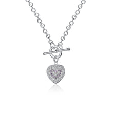 silver necklace women Purple Stone Heart perfume women jewellery2 4 ELY