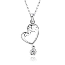 silver necklace women Purple Stone Heart perfume women jewellery2 4 ELY