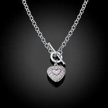 silver necklace women Purple Stone Heart perfume women jewellery2 4 ELY