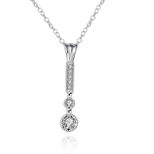 silver necklaces & pendants Long fall crystal maxi colar bijoux women 826 ELY