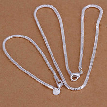 silver plated jewelry set Round Grid Necklae&Bracelet Sets charm 34 ELY