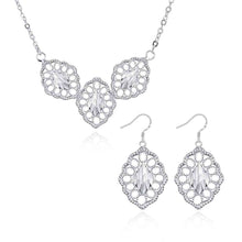 silver plated jewelry sets Prismatic necklace + earrings african jewelry set Personalized 92 ELY