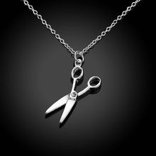 silver plated pendants Scissors collane joias ELY