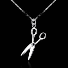 silver plated pendants Scissors collane joias ELY