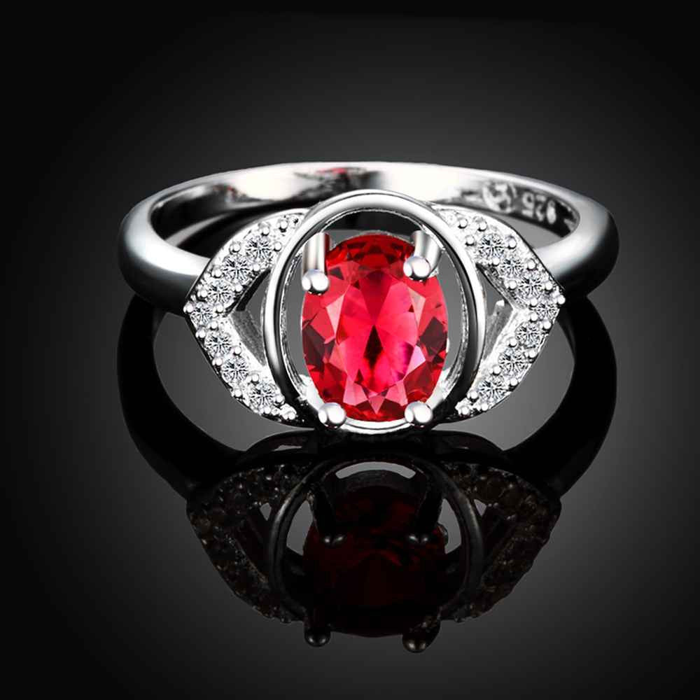 silver plated wedding ring Angel wings bague femme charms277 ELY