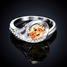 silver plated wedding ring Angel wings bague femme charms277 ELY