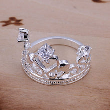 silver rings Insets Crown anillos bear floating charms 65 ELY