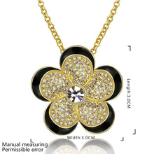 18k gold plated collar necklace black side yellow flower collier Factory ELY