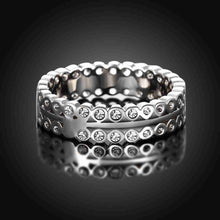 18k gold plated wedding ring Cellular inlaid crystal anel masculino ELY