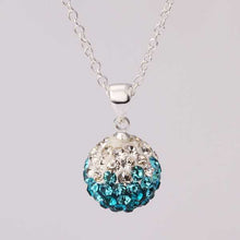 Shamballa necklace women blue and silver colar jewerly accessories ELY