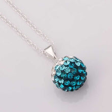 Shamballa necklace women blue and silver colar jewerly accessories ELY