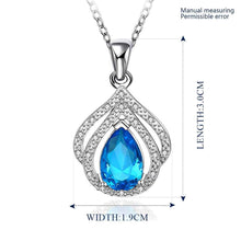 choker necklace sapphire jewelry heart sky blue colar vintage FBLN 16 ELY