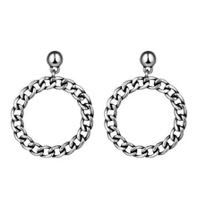earrings Circular chain stud brinco Jewelry European Style ELY