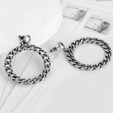earrings Circular chain stud brinco Jewelry European Style ELY