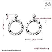 earrings Circular chain stud brinco Jewelry European Style ELY