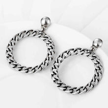 earrings Circular chain stud brinco Jewelry European Style ELY