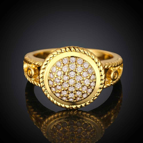 18K Gold Plated Engagement rings big button anillos bear jewelry display SKGR 44 ELY