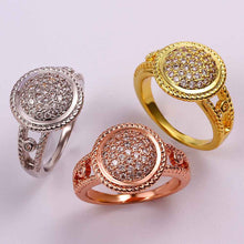 18K Gold Plated Engagement rings big button anillos bear jewelry display SKGR 44 ELY